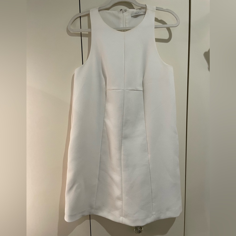 FRNCH white shift dress with pockets.